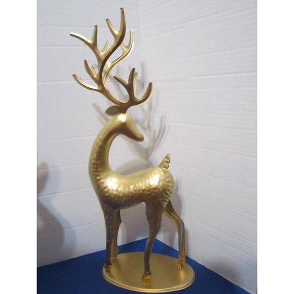 NEW Christmas Deers Bambi Moose Figurine Statue - Picture 2 of 3